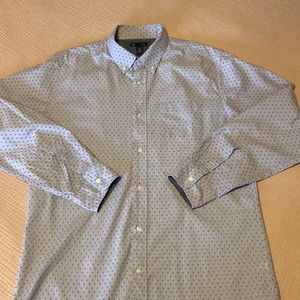 Men's Gap Slim Fit Button Up Blue, Denim and Red Size L